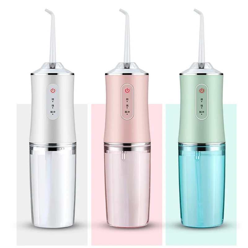 5 modes-Irrigador oral recargable por USB, con hilo dental, portátil, chorro de agua de 300 ml, 5 chorros