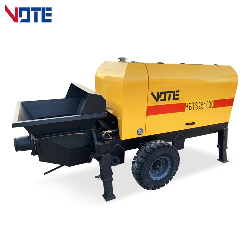 Small Construction Mini Used Hydraulic Concrete Pump Diesel Engine Trailer Mounted Stationary Small Construction Mini Used Hydraulic Concrete Pump Diesel Engine Trailer Mounted Stationary