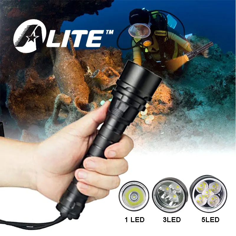 TMWT Дайвинг Подводная охота Подводные 100 м Torch Light Ультра яркий XML T6 или CREE