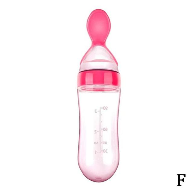 Baby Silicone Rice Cereal Bottle Squeeze Spoon Bottle Feeder for newborn Feeding Cutlery Utensils Children Accessories