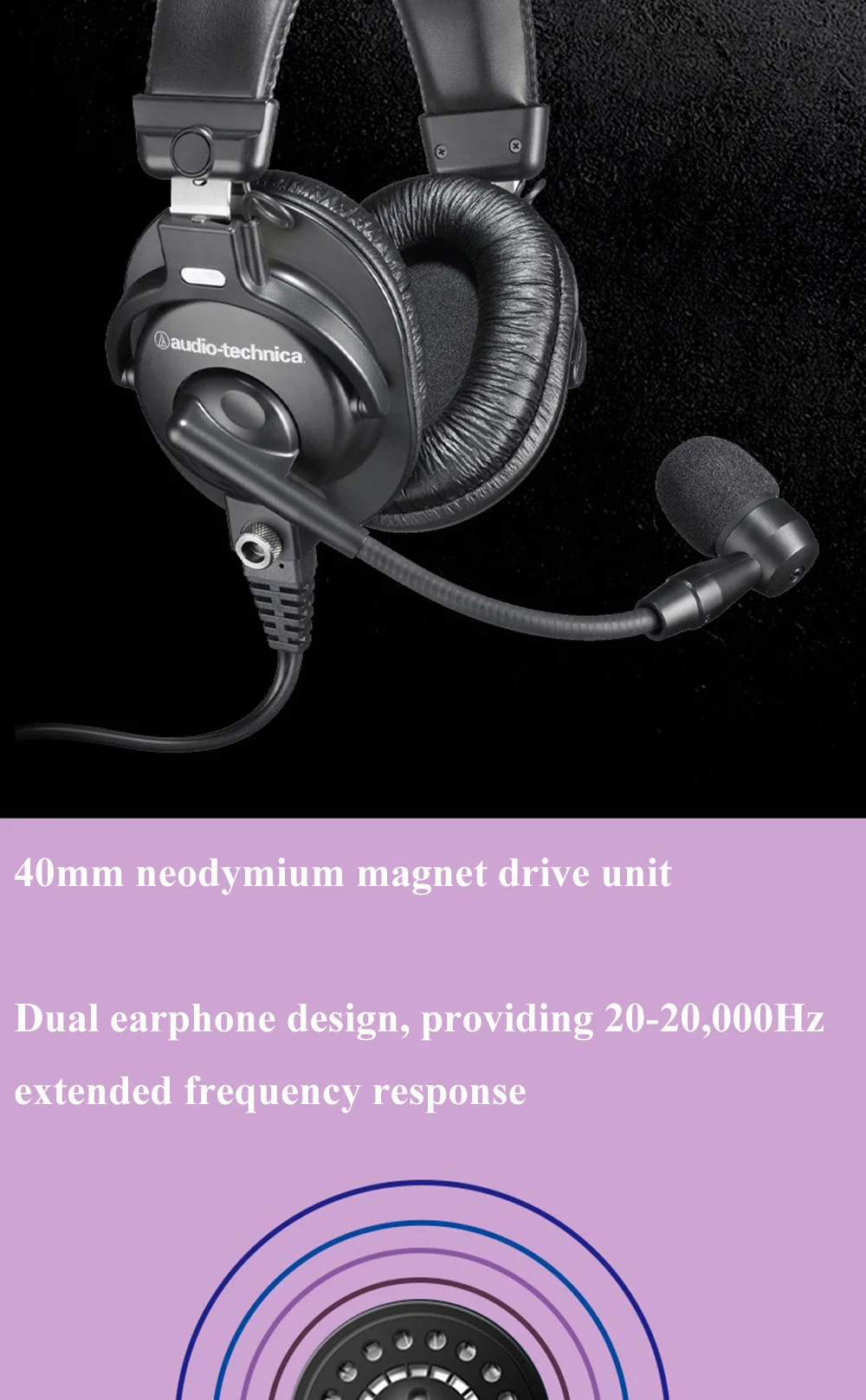 Original Audio Technica Bphs1 Wired 
