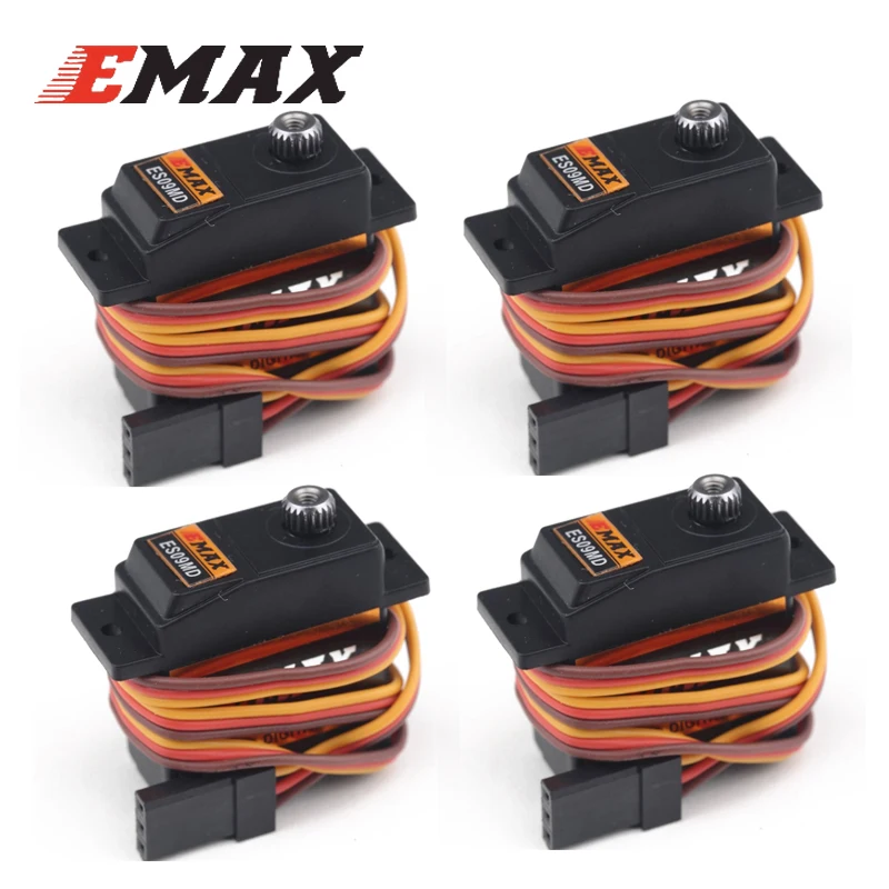 1/2/4/8 pièces d'origine EMAX ES09MD (double roulement) Servo numérique en métal Swash spécifique pour 450 hélicoptères TREX aligner 450 hélicoptère