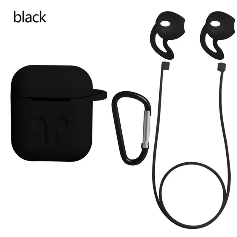 4 в 1 чехол для наушников eirpod 1 2 earpod Bluetooth, беспроводной чехол для наушников с защитой от потери, аксессуары для наушников Pod Hoesje Funda - Цвет: as the picture shown