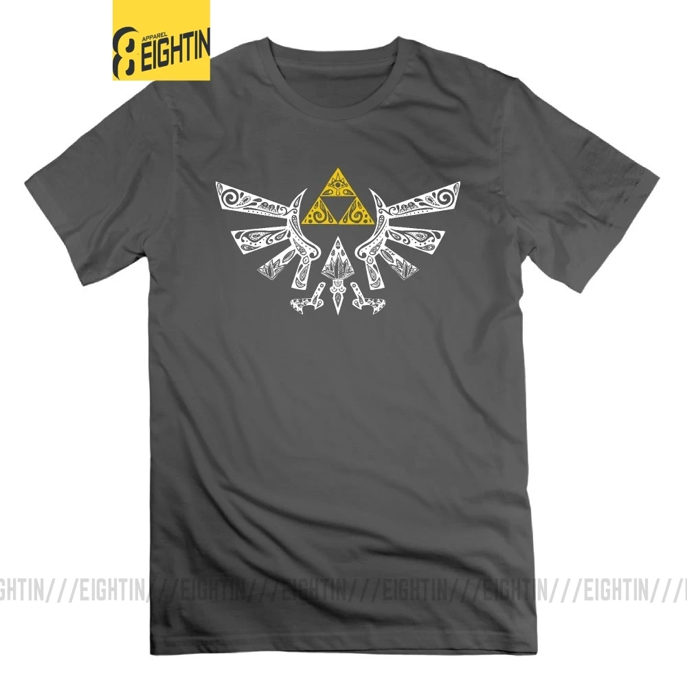 Ceny Legenda Zelda T Shirt Zelda Hyrule Doodle Vintage 100% bawełna topy koszulki O Neck Graphic Men koszulka z krótkim rękawem