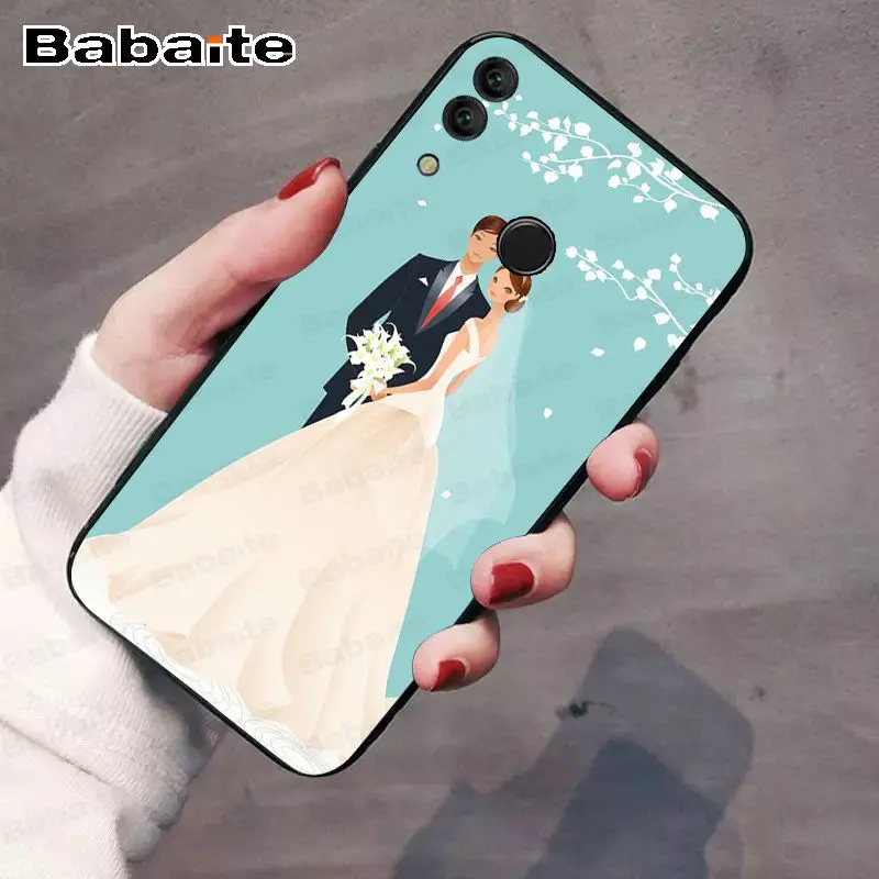 Tritone untuk Kehormatan 8x Pernikahan Gaun Gadis Bunga Lembut untuk Huawei Honor 8x Y6 Y7 Y9 P20pro P30pro p20lite Kasus Ponsel