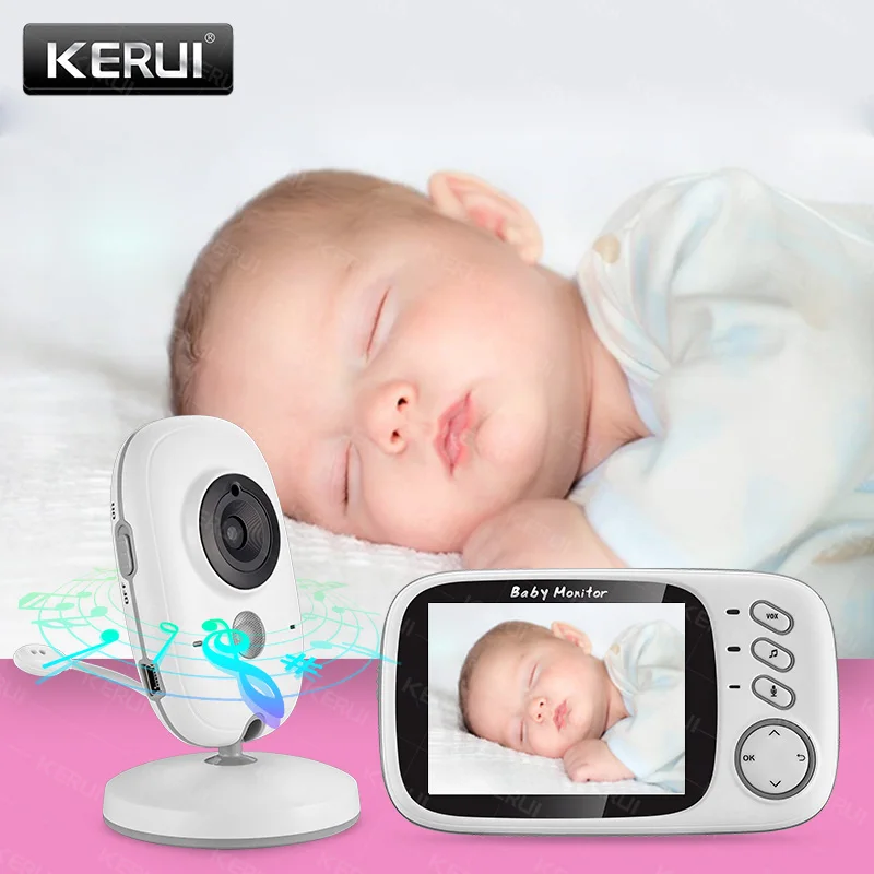 KERUI 3.2 inch Wireless Video Color Baby Monitor VB603 Baby Nanny Security Camera Night Vision Temperature Monitoring Babysitter