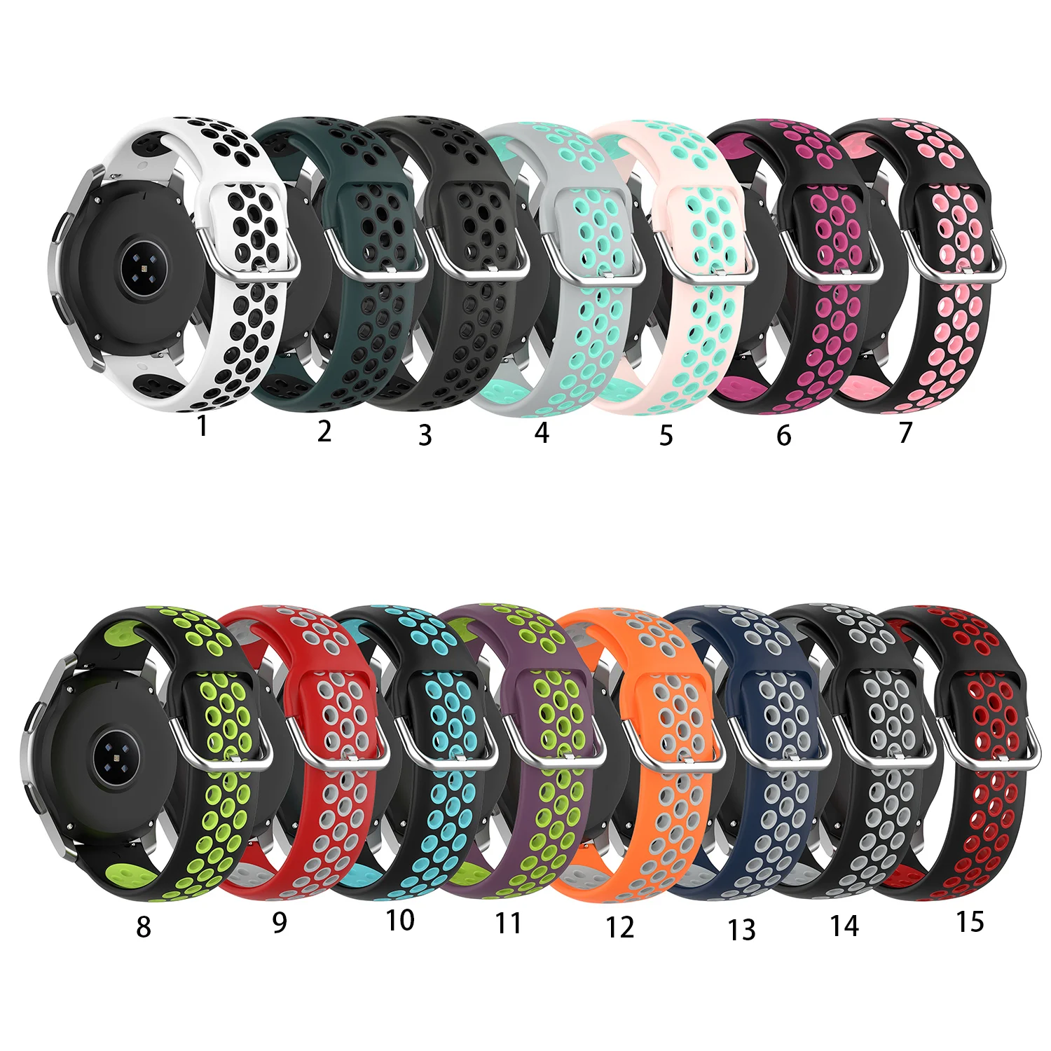 20mm 22mm Sport Silicone Breathable Strap For Fitbit Versa Lite 2 Smart Watch Wristband image_1