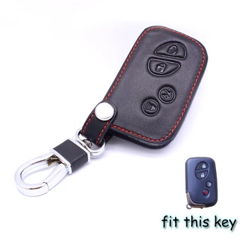 

4 Button Leather Car Remote Key Fob Holder Case Cover for Lexus GX LX RX Series