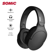 SOMIC SC2000BT беспроводные Bluetooth наушники Hi-Fi стерео Портативная Музыкальная гарнитура для мобильного телефона xiaomi tablet pad