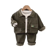 Vêtements de sport en coton pour enfants, veste, t shirt et pantalon, pour bébés garçons et filles, nouvelle collection printemps pièces/ensembles 