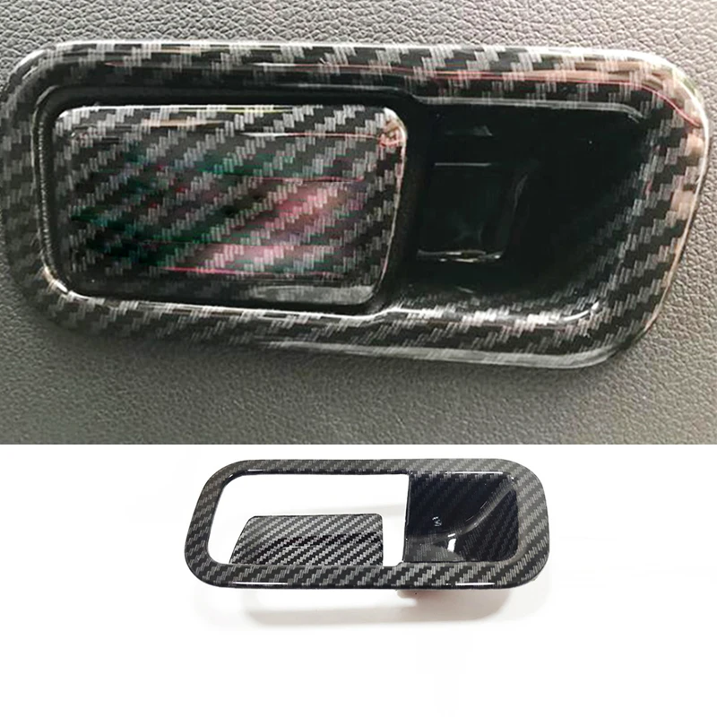 For Hyundai Kona Encino 2018 2019 Accessories ABS Matte/Carbon fibre Car copilot glove Box handle bowl Cover Trim Styling 2pcs | Автомобили
