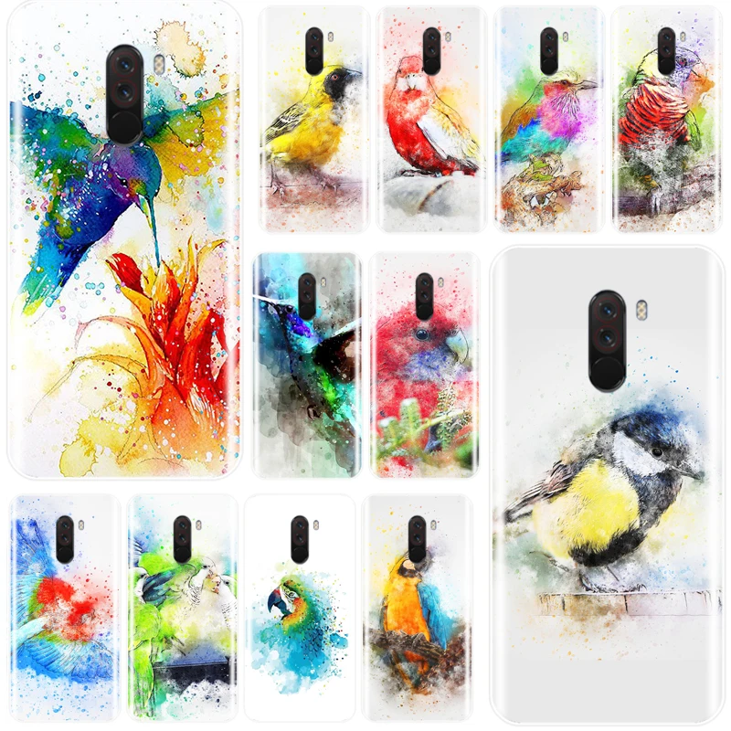 

Watercolor pattern bird Cover TPU Phone Case For Redmi 4 4A 4X 5A 5 PLUS 6pro 7 NOTE 4X 5 6 Pro NOTE 4 5 6 7