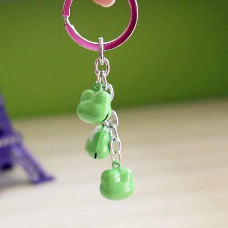 Забавный милый зеленый брелок с дизайном «лягушка» со светом и звуком ключ детская игрушка подарочные украшения сумка Брелки красивый брелок