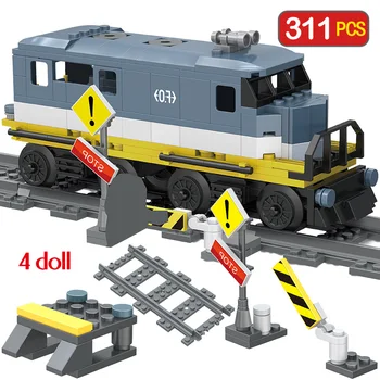 

NeW Pioneer Passenger Trains Series Building Blocks Compatibe Track Train Station Architecture Toy for Children Gifts
