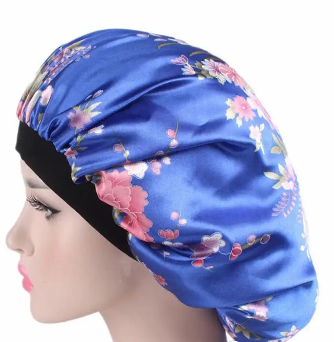 

Women Silk Floral Print Hat Beanie Scarf Turban Head Wrap Cap Casual high quality hat for women