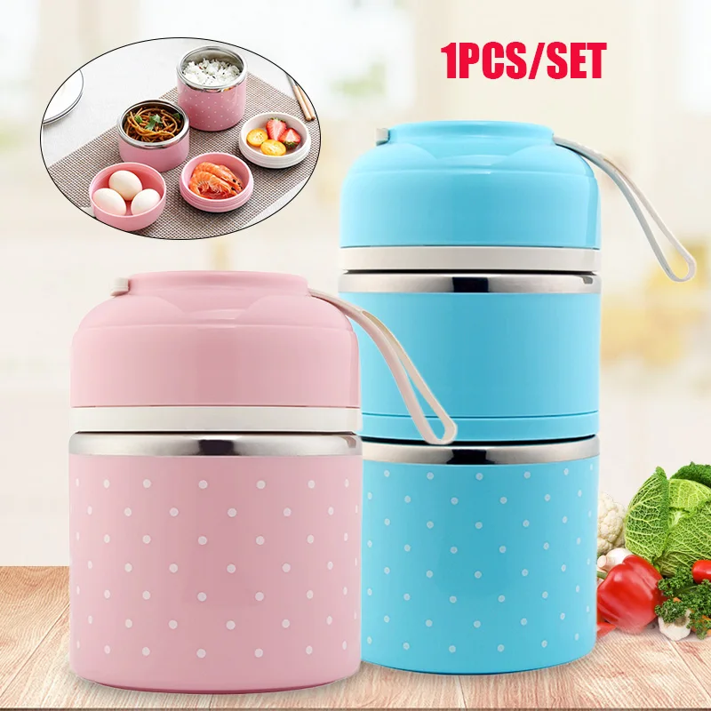 

Stainless Steel Lunch Box Multi-layer Portable Insulated Leakproof Breakfast Box for Picnic DNJ998