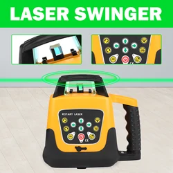 Samger – niveau Laser rotatif faisceau rouge/vert, 360 degrés, portée de 500m, Instrument de mesure à nivellement automatique + trépied de 1.65M 