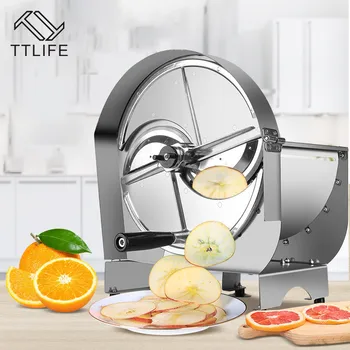 

Large Slicing Machine Stainless Steel Slicer Household Commercial Manual Thickness Adjustable Fruit Vegetable Grinder Slicer