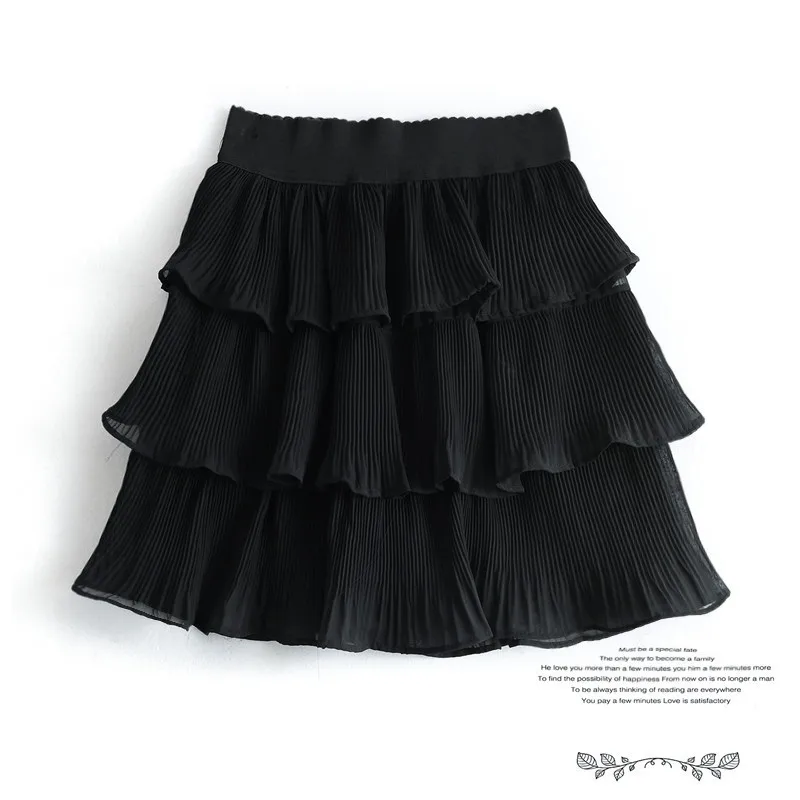 Summer Mini Skirts Women Girls Cute Sweet A Line Skirt Black White ...