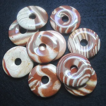 

4pcs natural rainbow zebra stone jasperr pendants size 35mm donut shape round shape beautifully stone only we have unique stone