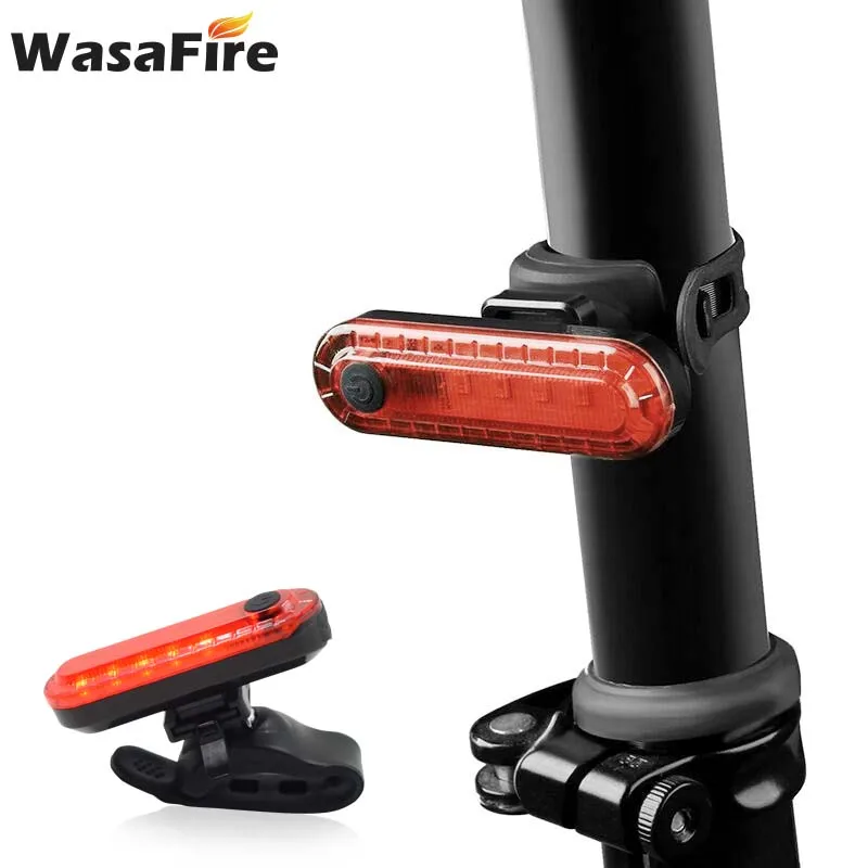 WasaFire велосипед хвост светильник светодиодный USB Перезаряжаемые велосипедный задний светильник Водонепроницаемый безопасности Предупреждение лампа MTB дорожный велосипед задний фонарь для велосипеда с возможностью светильник s