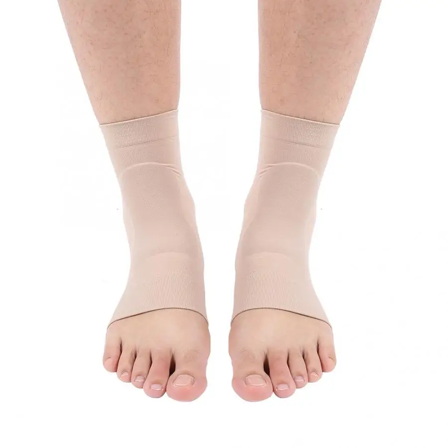Soft Elastic Ankle Protection Sleeve Silicone Protective Pad Breathable Foot Heel Crack Socks for Sports Foot Care Socks