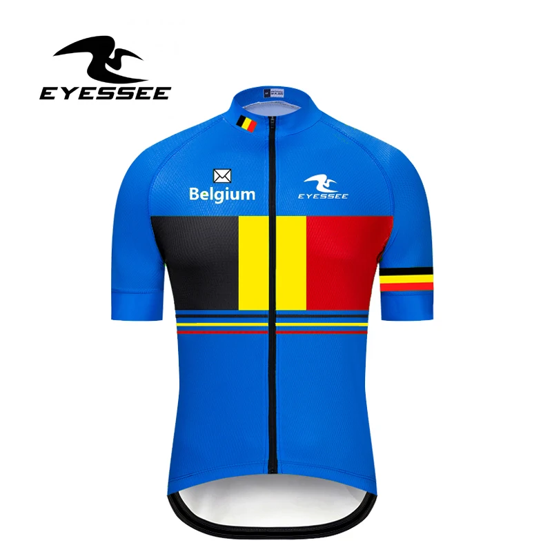EYESSEE дышащий бельгийский Велоспорт Джерси Лето короткий рукав MTB Одежда для езды на велосипеде Горный гоночный велосипед Джерси