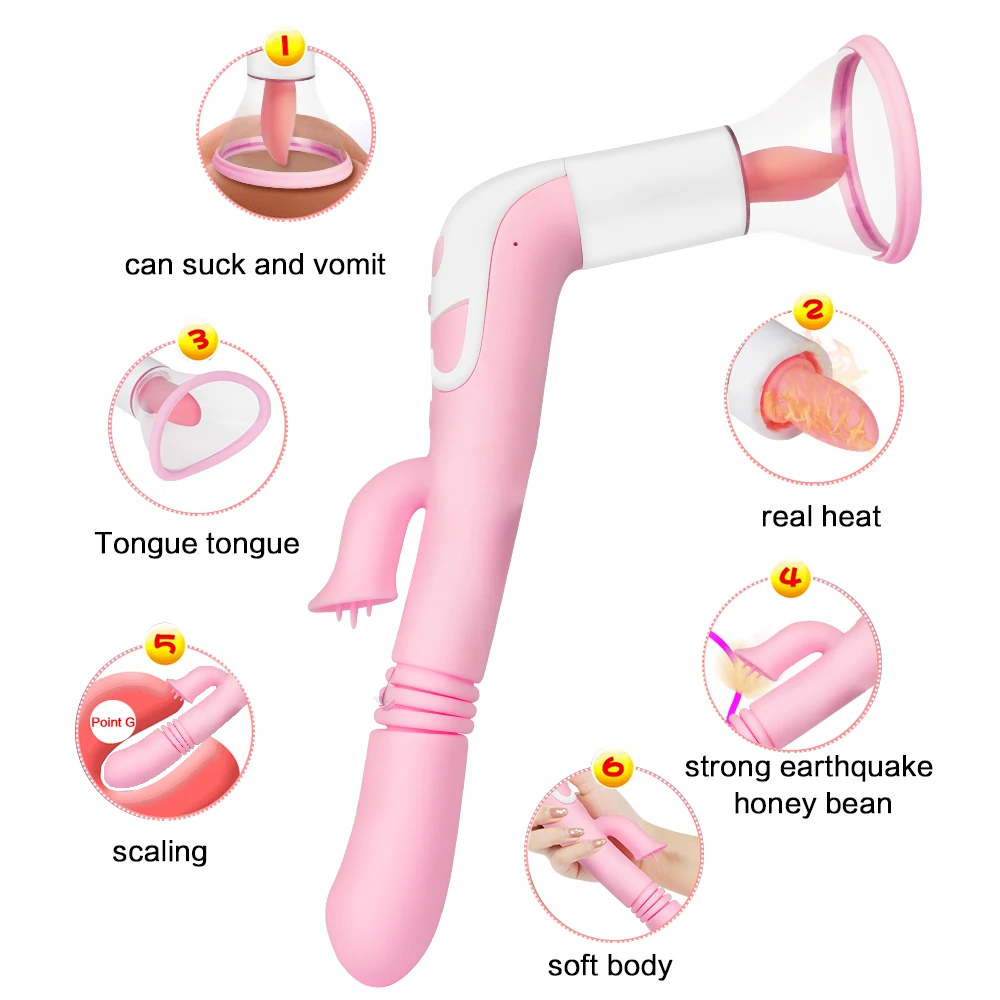 Pussy Licking Toys for Women Sucking Vibrator Sex Licking Machine Blowjob Tongue Vibrating Nipple Sucking Clitoris Stimulator 3