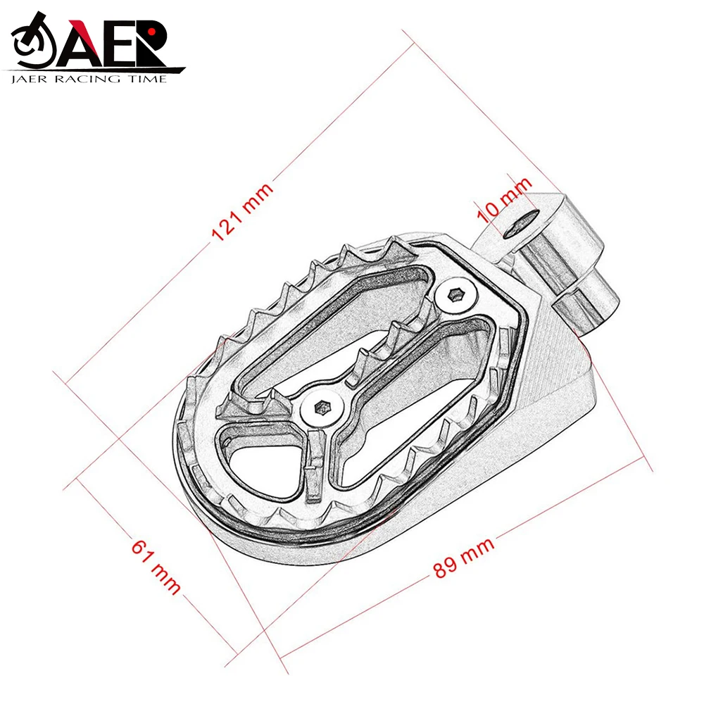 JAER для Yamaha YZ450F 2004- YZ WR 250F 1999- YZ 85 125 250 1999- Байк Мотоцикл с ЧПУ валик для ног
