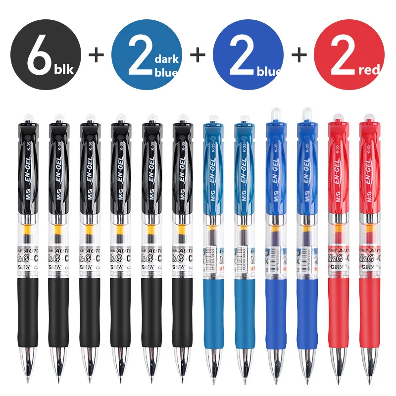 MGK35RetractableGelPen05mmRefillableExtraFineGelPensBlack