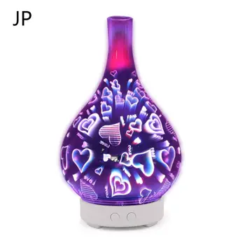 

3D Fireworks Glass Vase Shape Humidifier Night Light Esseintial Aroma Diffuser K1AD