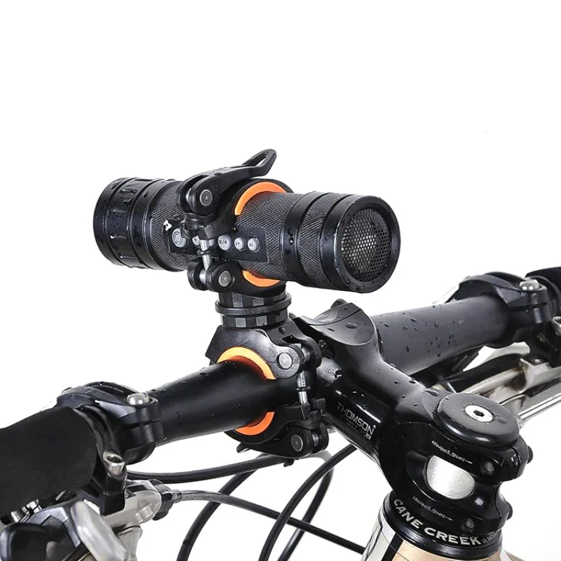 

New 360-degree Bicycle Rotating Light Holder LED Front Flashlight Lamp Clip Stand Handlebar Torch Mount Air Pump Bracket