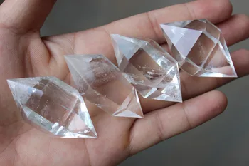 

SS 00636 4Pcs Natural Clear Quartz Crystal DT Wand Point Healing