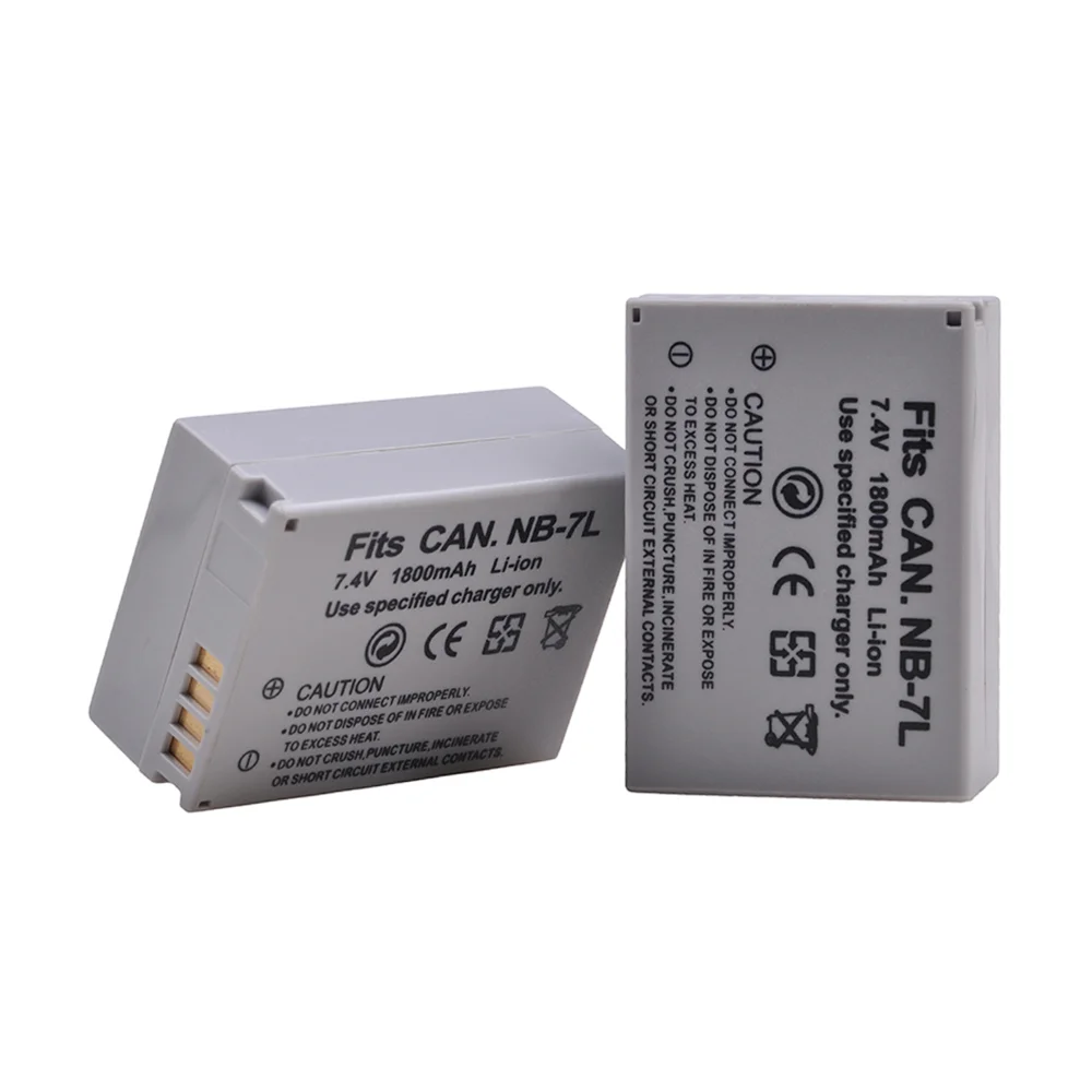 7.4V 1800Mah Nb-7L Nb7L Nb 7L Li-Ion Battery Pack Per Canon Powershot G10 G11 G12 Sx30 Sx30Is Macchina Fotografica Batterie
