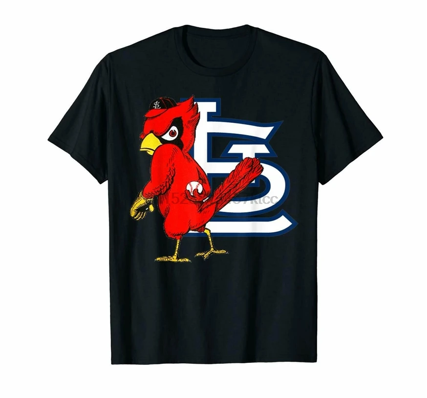 Спортивная бейсбольная Футболка с логотипом St. Louis Cardinal черная футболка для