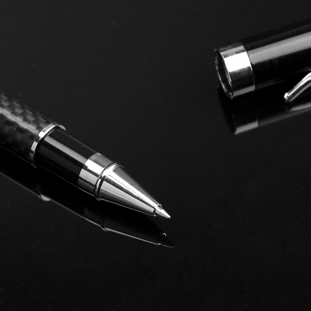 MONOCARBON Роскошная шариковая ручка из настоящего углеродного волокна для подарка, фирменная Шариковая ручка для бизнеса и офиса премиум-класса
