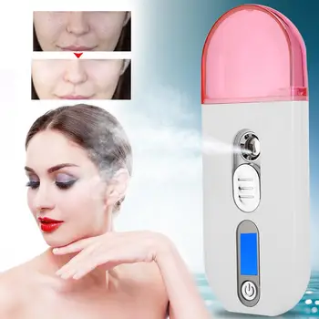 

2 in 1 Portable Nano Mist Spray Moisture Test Face Moisturizing Atomization Sprayer 30ml (Pink) Mini Face Spray Beauty Care