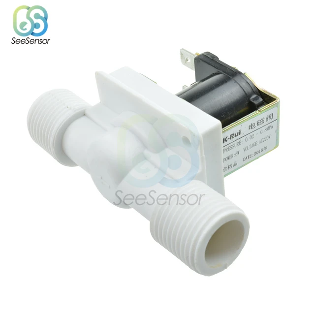 Électrovanne DC 12V G1 / 2" Vanne Électrique En Plastique De L'Eau