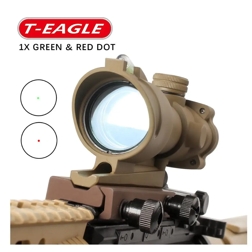 Trijicon T-eagle ACOG 1x32 оптические винтовки прицелы пятнистость красная точка M416 сетка с 20 мм креплениями прицел охотничья Оптика прицел