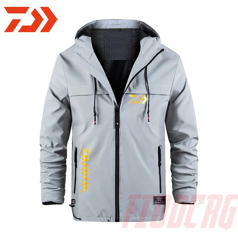 Kopen Daiwa Herfst Vissen Jas Hooded Sneldrogende Anti muggen Lange Mouw Fietsen Wandelen Jassen Vissen Kleding Klimmen Jersey