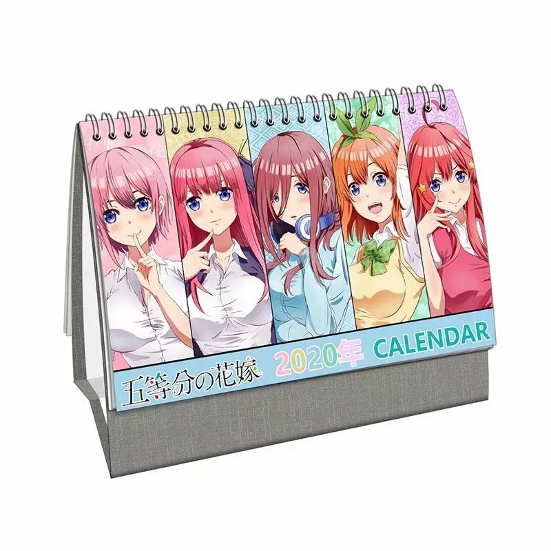  2020 Year Anime The Quintessential Quintuplets Cartoon daily Table Calendars Desktop Note Calendar 
