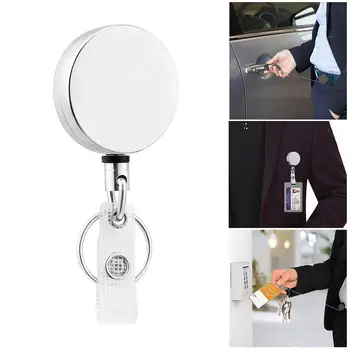 

Antimicrobial Zinc Alloy EDC Door Opener Portable Press Elevator Tool Door Handle Key Anti-Lost Clip Door Pass Holder Keychain