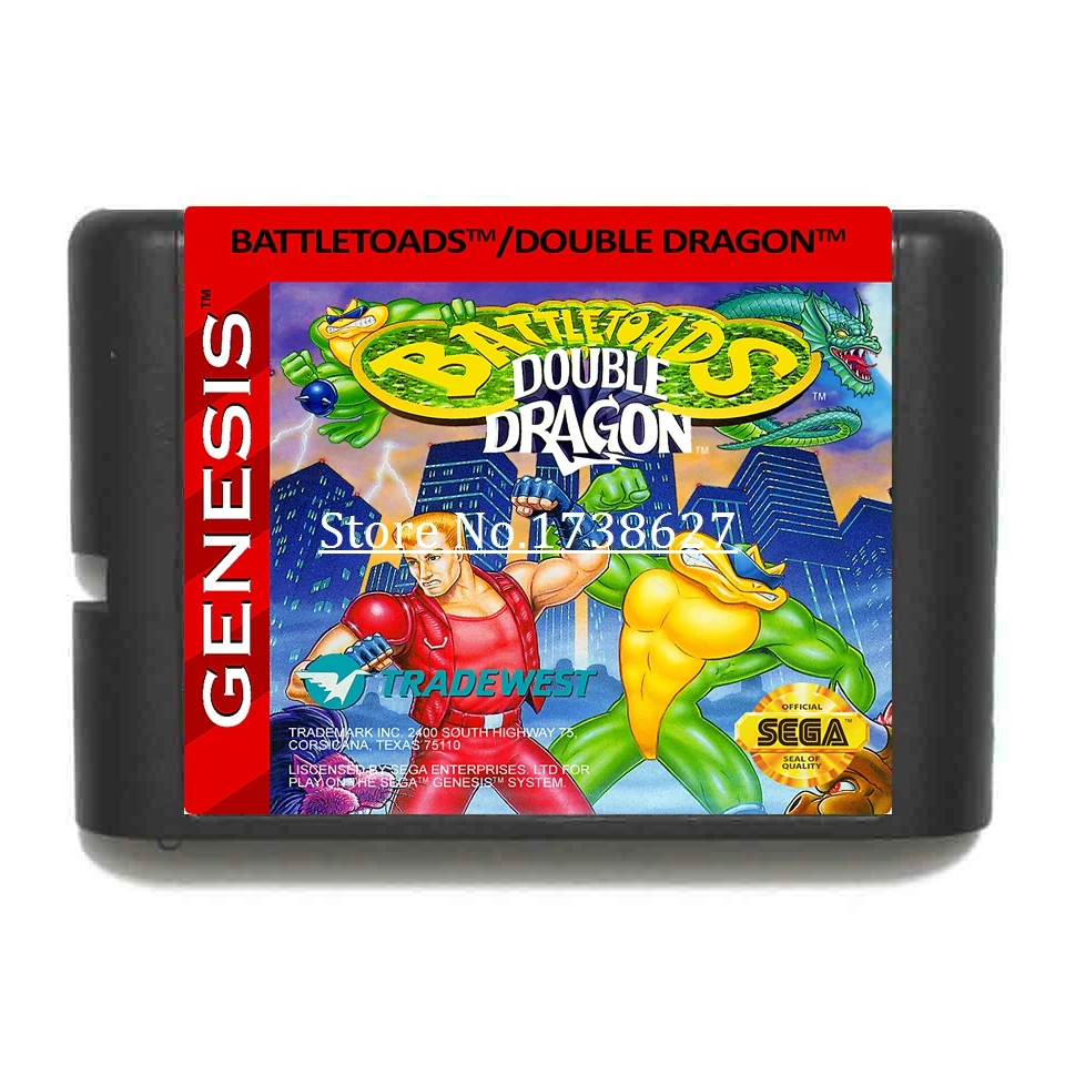 Battletoads двойной дракон 16 бит игровой Картридж для Sega MegaDrive & Genesis системные