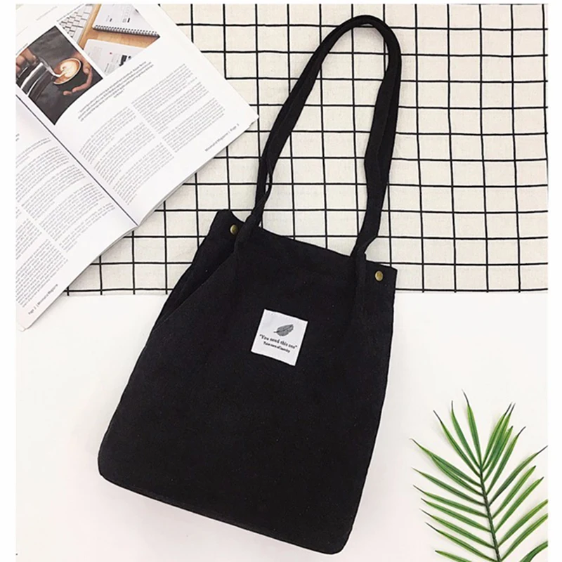 

Corduroy bag shoulder bag messenger bag 2020 spring new fresh and artistic dual-use female bag for Women's Female Handbags