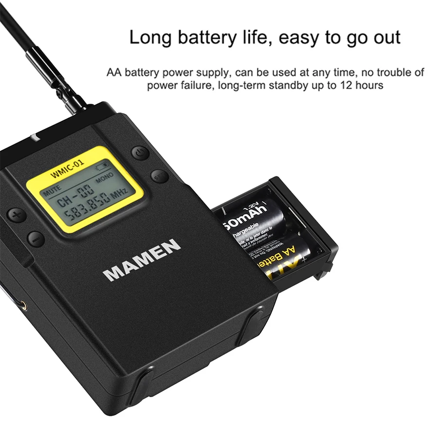 MAMEN UHF Dual-Channel Digital Wireless