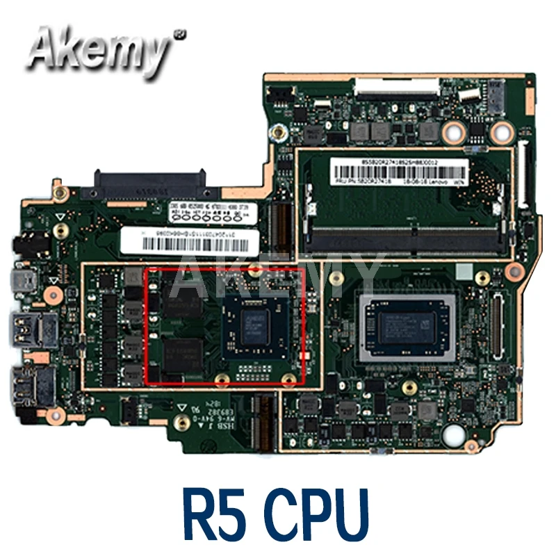 Материнская плата для ноутбука Lenovo 330S-15ARR AMD Ryzen 5 2500U GPU R540 2 Гб ОЗУ 4 DDR4