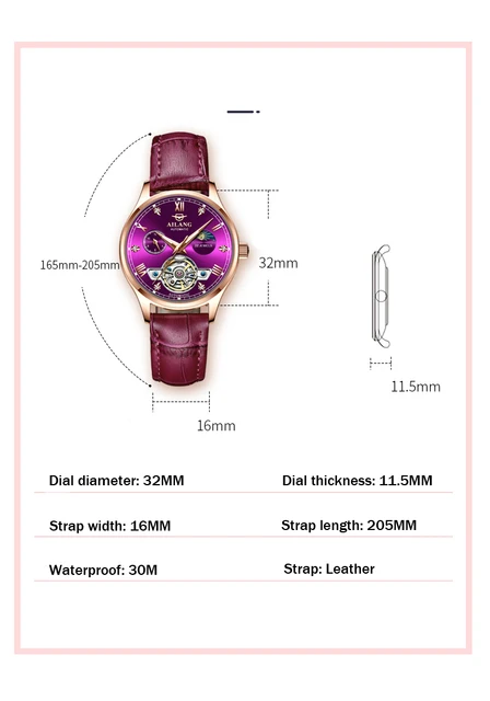 2021 new ladies hollow mechanical watch simple top light luxury AILANG brand automatic luminous waterproof watch 2