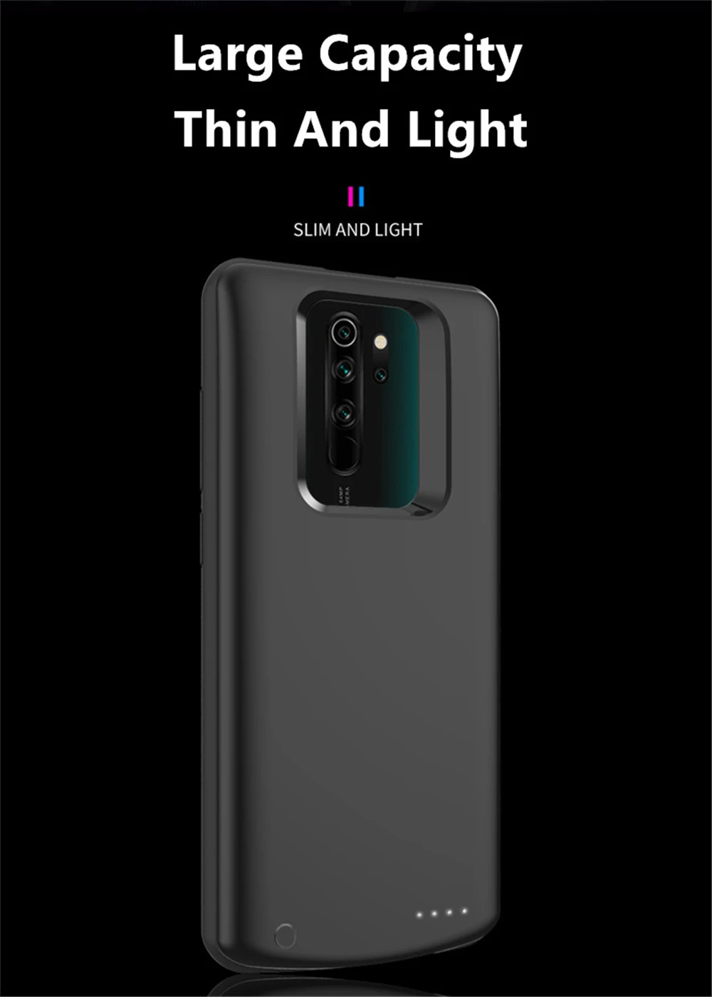 6500 мАч зарядное устройство чехол для Xiaomi Redmi Note 8 Pro power Case резервного питания банк чехол для Redmi Note 8 Pro power case