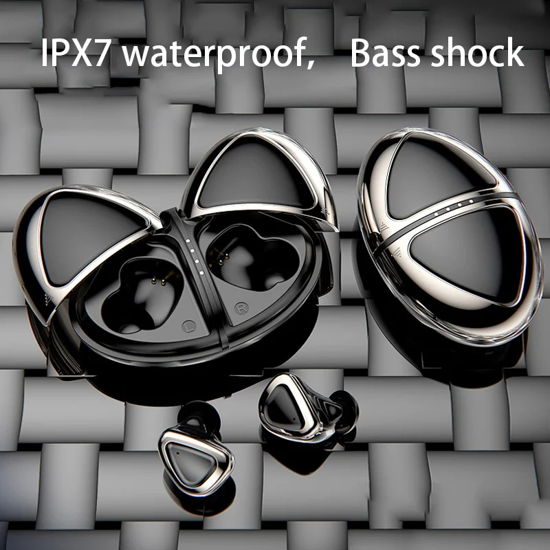 

TWS M2 IPX7 Waterproof Earbuds Wireless Bluetooth 5.0 Luxury Earphones Shocking Bass Hi-Fi Sound Touch Control Sports Headset
