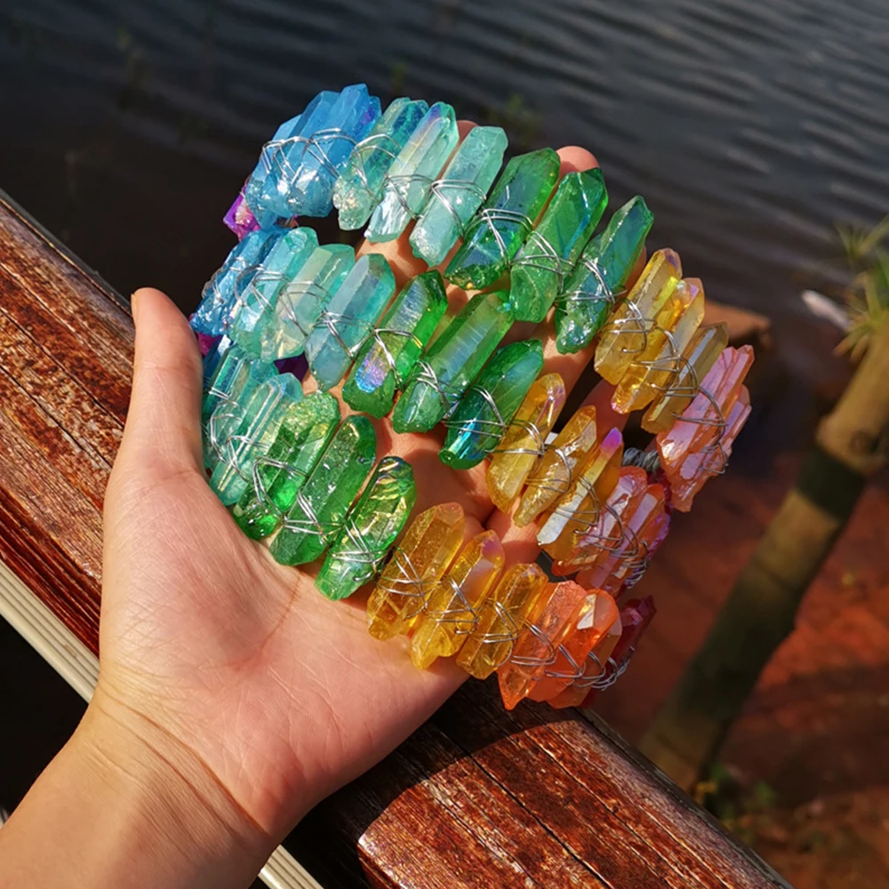 

Headband Mermaid Wedding Accessories Exquisite Handmade Natural Tiara Crystal Natural Quartz Crown Angel Aura Hair Jewelry Gift